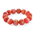 Cherry-Quarz Armband, Simuliert, Flexibel, Edelstahl, ca. 180.00 ct