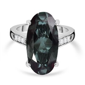 Alexandrit Triplett Quarz und Zirkon Ring - 9,71 ct.