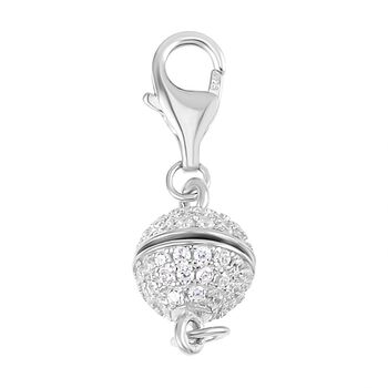 TOUCH und LOCK Zirkonia Magnetverschluss in rhodiniertem Silber