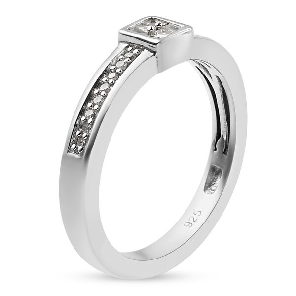 Diamant Ring 925 Silber platiniert  ca. 0,15 ct image number 5