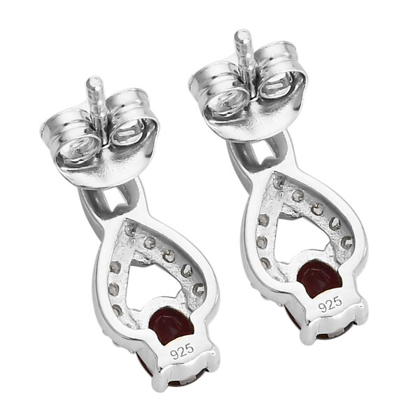 Anthill Granat und Zirkon Ohrh&auml;nger 925 Silber platiniert ca. 1,06 ct&nbsp; image number 5