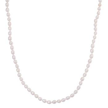 D'Joy AA Wei&szlig;e S&uuml;&szlig;wasser Perle (6-7 mm) Schmuckset 925 Silber rhodiniert