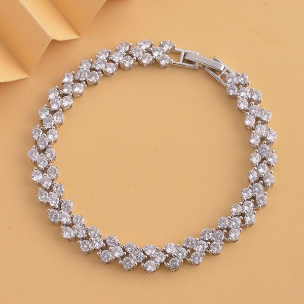 Zirkonia-Armband in Silberton - 20 kt. image number 1