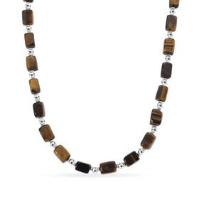 Tigerauge Halskette, flexibel, ca. 300.00 ct