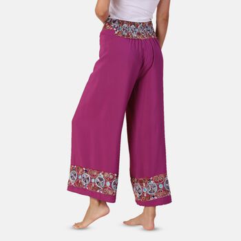 LA MAREY - bedruckte Sommerhose, violett, 38-42