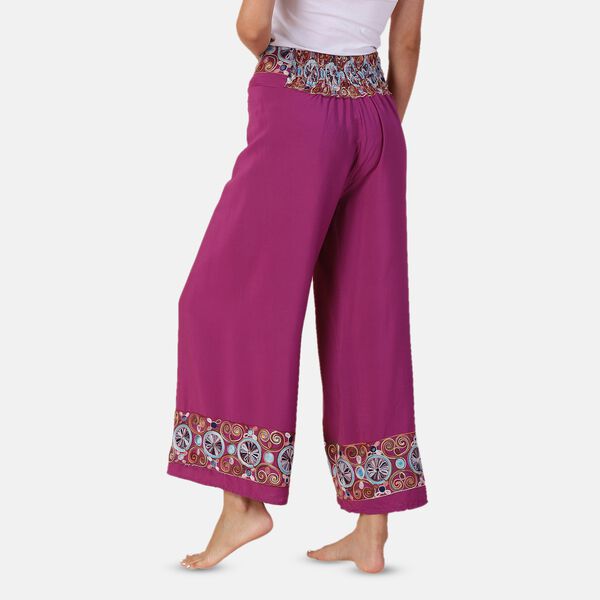 LA MAREY - bedruckte Sommerhose, violett, 38-42 image number 1