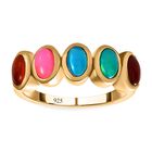 AA mehrfarbiger äthiopischer Opal-Ring - 0,76 ct. image number 3