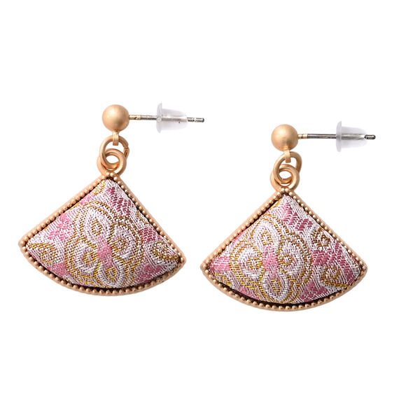 LA MAREY Signature Set mit Seidenschal und Seidentropfen-Ohrringen, 100% Maulbeerseide, 65 x 170 cm, Rosa image number 6