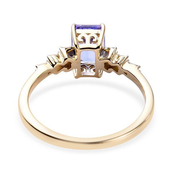 AAA Tansanit und Diamant Ring 585 Gelbgold image number 5