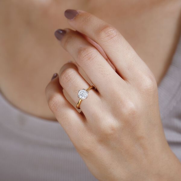 Moissanit Ring, ca. 0,93 ct. image number 9