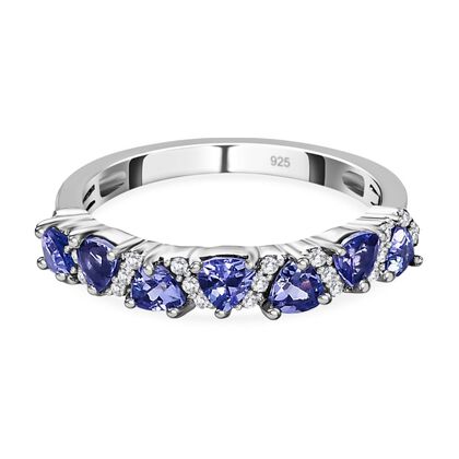 Tansanit und Zirkon Ring - 0,98 ct.