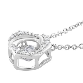 RADIANTA GRA zertifiziert Moissanit (D-VVS) Halskette ca. 45 cm 925 Silber rhodiniert ca. 0.51 ct