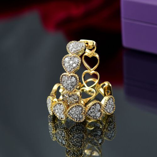 LUXURIANT DIAMOND - Lab Grown Diamant SI Ohrringe 925 Silber 750 Gelbgold Vermeil ca. 1.50 ct image number 1
