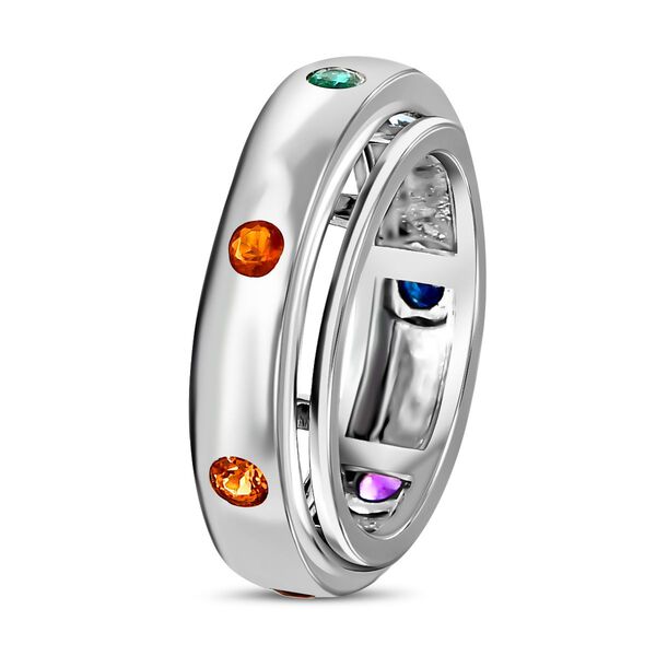 Leuchtender Multi-Edelstein Anti-Stress-Spinning-Ring image number 5