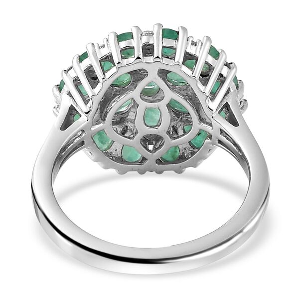 Kagem sambischer Smaragd und Zirkon-Ring - 2,45 ct. image number 6