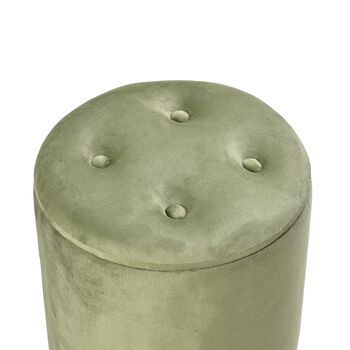 2er-Set Samt-Holz-Akzenthocker, Burgunder