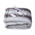 Luxuriöse 2-lagige Kunstpelzdecke, elektrisch beheizt, aus weicher, kuscheliger Plüsch, 130x160 cm, hellbraun