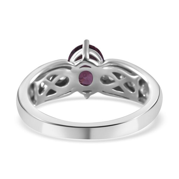 AAA Natürlicher Rosa Zirkon, Weißer Zirkon Ring, 925 Silber rhodiniert, (Größe 20.00) ca. 2.84 ct image number 3