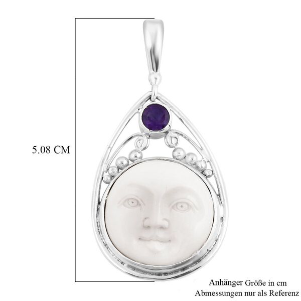 Himmelblauer Topas, Afrikanischer Amethyst Anh&auml;nger 925 Silber ca. 1,20 ct. image number 5