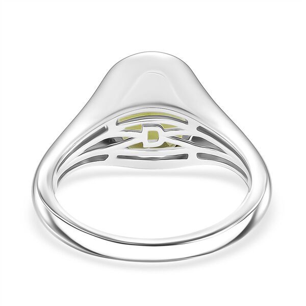 D'joy Nat&uuml;rlicher Peridot, Moissanit Ring 925 Silber rhodiniert (Gr&ouml;&szlig;e 16.00) ca. 3.63 ct image number 4