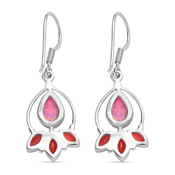 Sajen Silber-Opal Dublett, Mystischer Quarz des Regenbogenvulkans Ohrringe 925 Silber rhodiniert ca. 3.30 ct image number 3