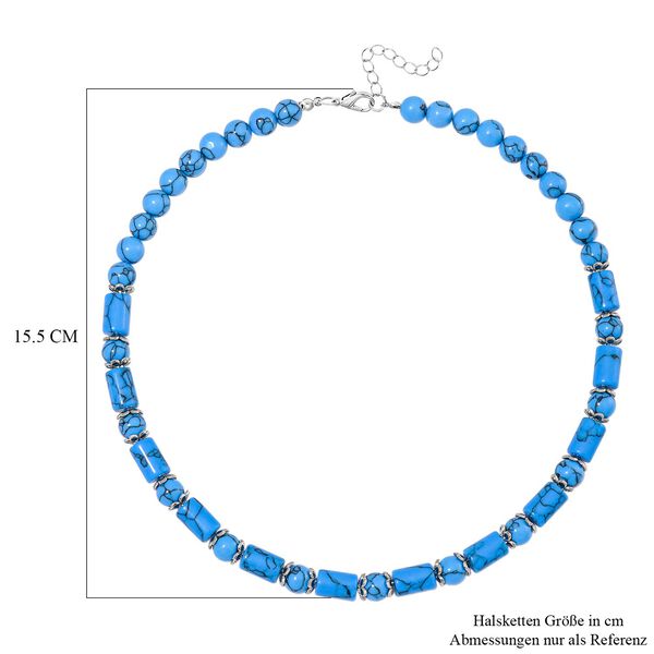 Blaue Howlit-Halskette, 45 cm - 220 ct. image number 4