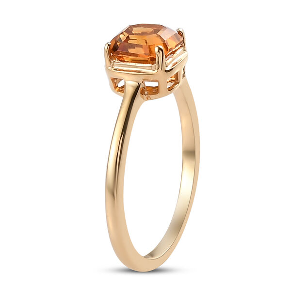 Madeira Citrin Solitär Ring 925 Silber vergoldet  ca. 1,04 ct image number 5