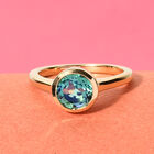 Pfau Triplett Quarz Solitär Ring 925 Silber vergoldet  ca. 1,34 ct image number 1