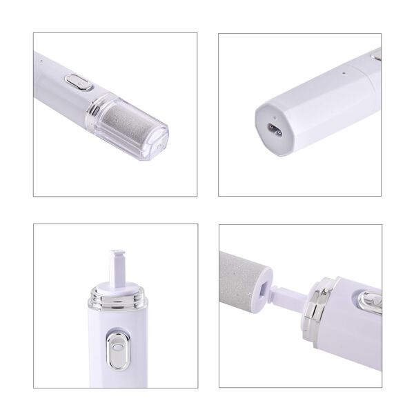 4-in-1 Hornhautentferner & Nagelpolierer mit Aufbewahrungstasche, Wasserdicht, wei&szlig; image number 3