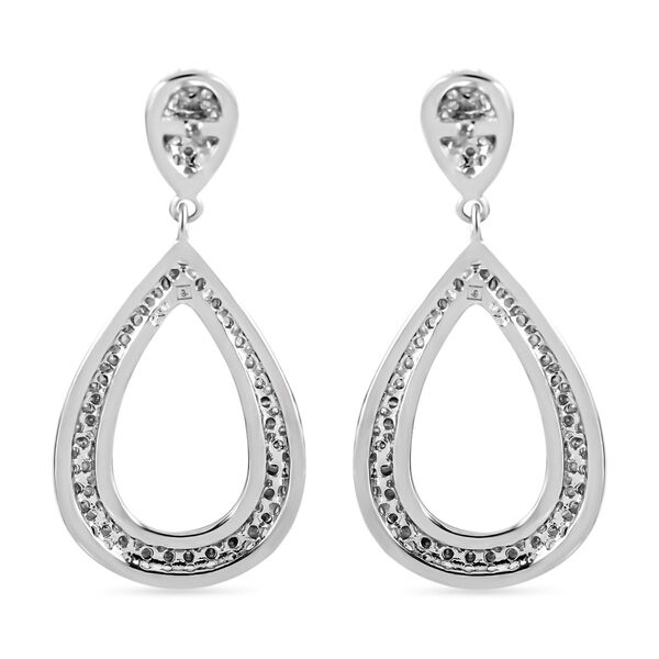 Wei&szlig;er Zirkonia Ohrringe 925 Silber rhodiniert image number 2