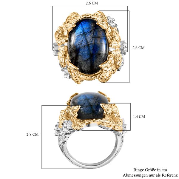 Zweifarbiger Labradorit Ring - 12,90 ct. image number 7