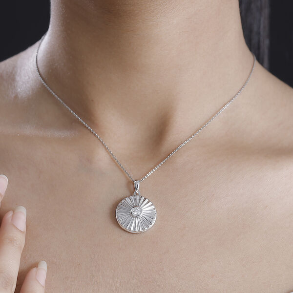 J Francis gefertigt mit SWAROVSKI Zirkonia Anh&auml;nger 925 Silber rhodiniert image number 2