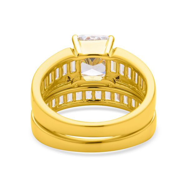 Wei&szlig;er Zirkonia Schmuckset, Messing ca. 8,10 ct image number 6