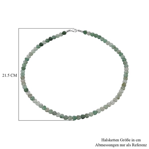 Grüner Quarz Halskette ca. 45 cm 925 Silber ca. 63.00 ct image number 5