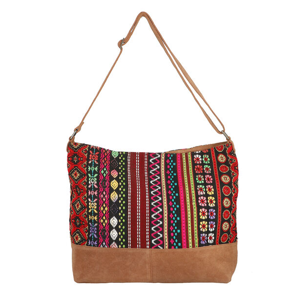 100% Echtleder Umh&auml;ngetasche, lila image number 4