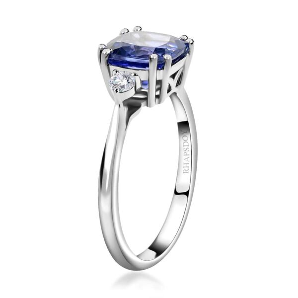 RHAPSODY zertifiziert und geprüft AAAA Tansanit und VS EF Diamant Ring in 950 Platin - 2,80 ct. image number 3