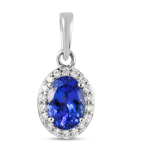 RHAPSODY AAAA Tansanit und Diamant-Anhänger, VS E-F, 950 Platin ca. 1,24 ct image number 0