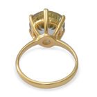 Prasiolite Solitär Ring 925 Silber Vergoldet image number 3