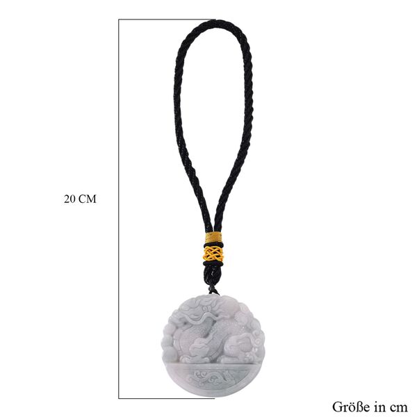 Qi-Lin-H&auml;ngedekor aus Myanmar Jadeit Typ A, naturbelassene Schnitzarbeit, ca. 5 cm image number 3