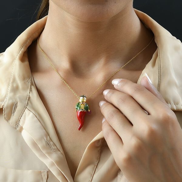 GP Special Kollektion - Afrikanischer, thailändischer Rubin und Multi-Edelstein-Anhänger mit Kette - 0,92 ct. image number 2