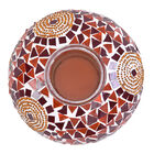 Handgefertigte, orientalische Mosaikglas Tischlampe in Weinkrugform, Größe 18x18x34 cm, Kreise rot image number 4