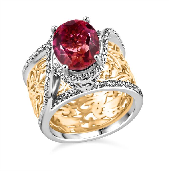 2er-Set- Sunset Quarz Triplett Ringe - 3,30 ct. image number 4