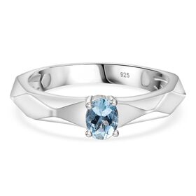 AA Santamaria Aquamarin Ring 925 Silber rhodiniert (Größe 17.00) ca. 0,29 ct
