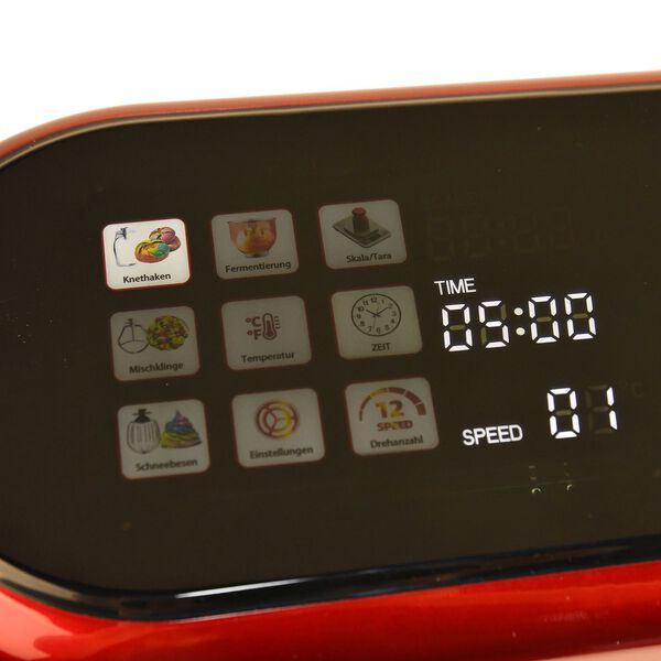 HOMESMART K&uuml;chenmaschine mit 5L Edelstahlsch&uuml;ssel und Zubeh&ouml;r, 34,7&times;22,6&times;33,8 cm, Rot image number 7