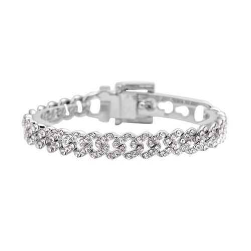 Weißes Kristall Armband, 18 cm - 5 ct. image number 0