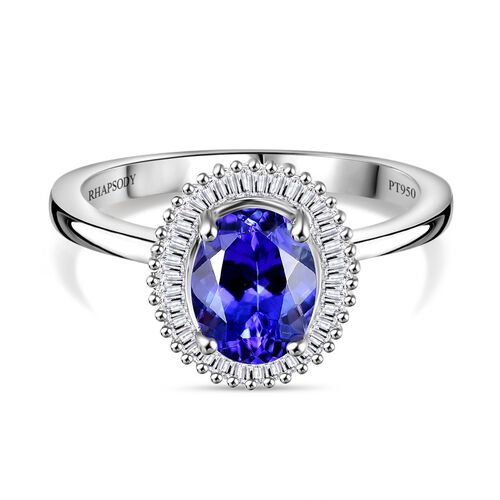 RHAPSODY AAAA Tansanit und VS Diamant Ring in 950 Platin – 2,22 ct. image number 0