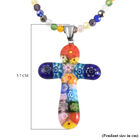 Mehrfarbige Muranoglas-Stil Halskette, 50 cm, Edelstahl (Größe 20.00) ca. 90,00 ct image number 5