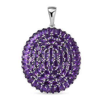 Afrikanischer Amethyst-Anh&auml;nger, 925 Silber platiniert, ca. 17,51 ct