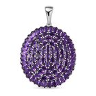 Afrikanischer Amethyst-Anhänger, 925 Silber platiniert, ca. 17,51 ct