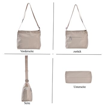 Sencillez - Crossbody Handtasche mit Schultergurt, Schwarz